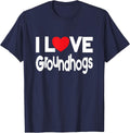 Groundhog Lover - I Love Groundhogs - Groundhog Day T-Shirt - Navy Blue