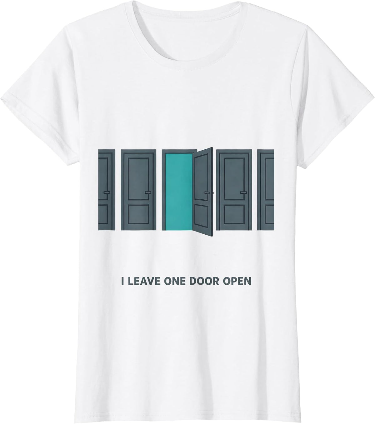 I Leave One Door Open Funny Special Education Teacher SPED T-Shirt - White