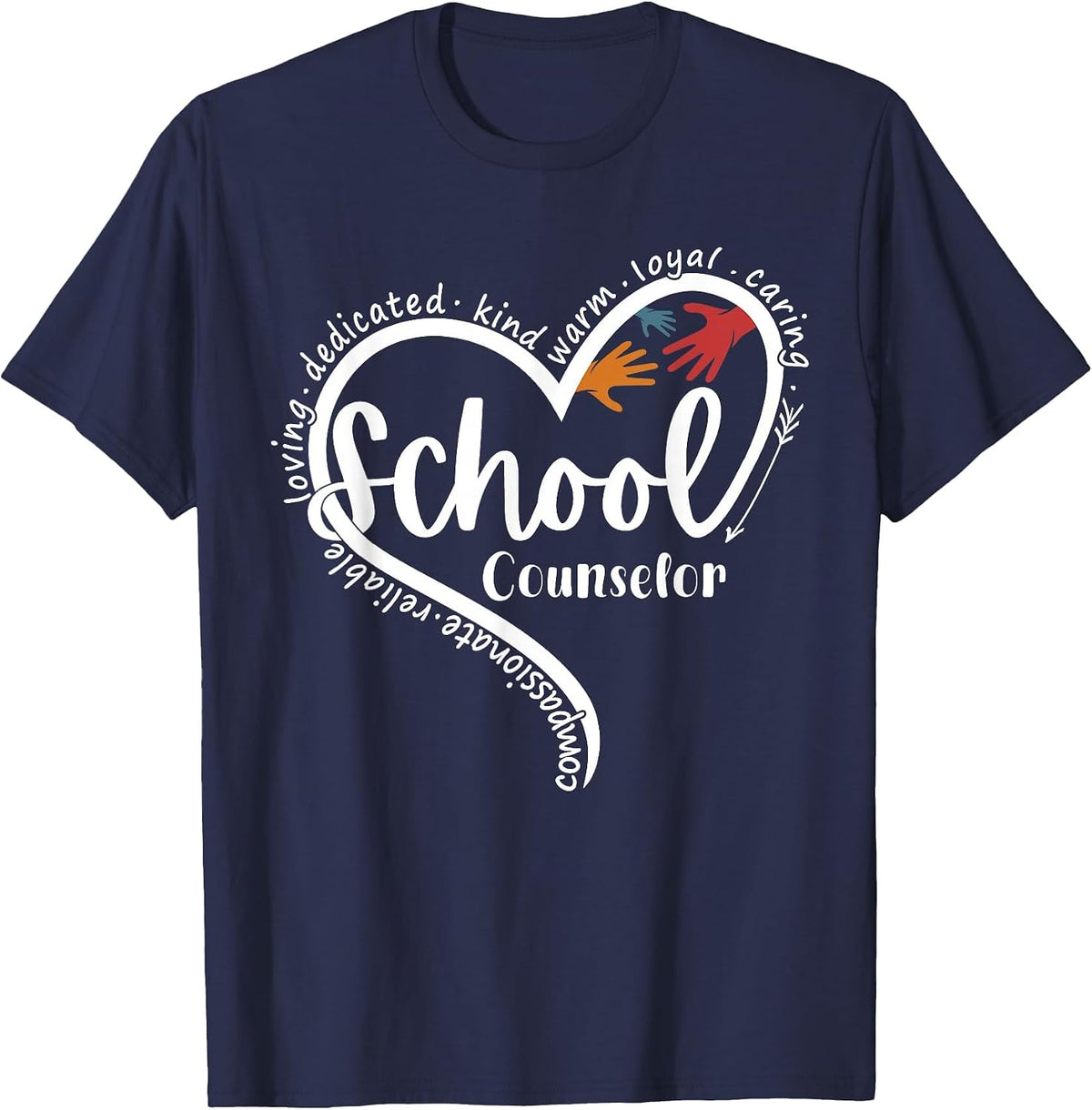 School Counselor Guidance Counselor Schools Counseling T-Shirt - Navy Blue
