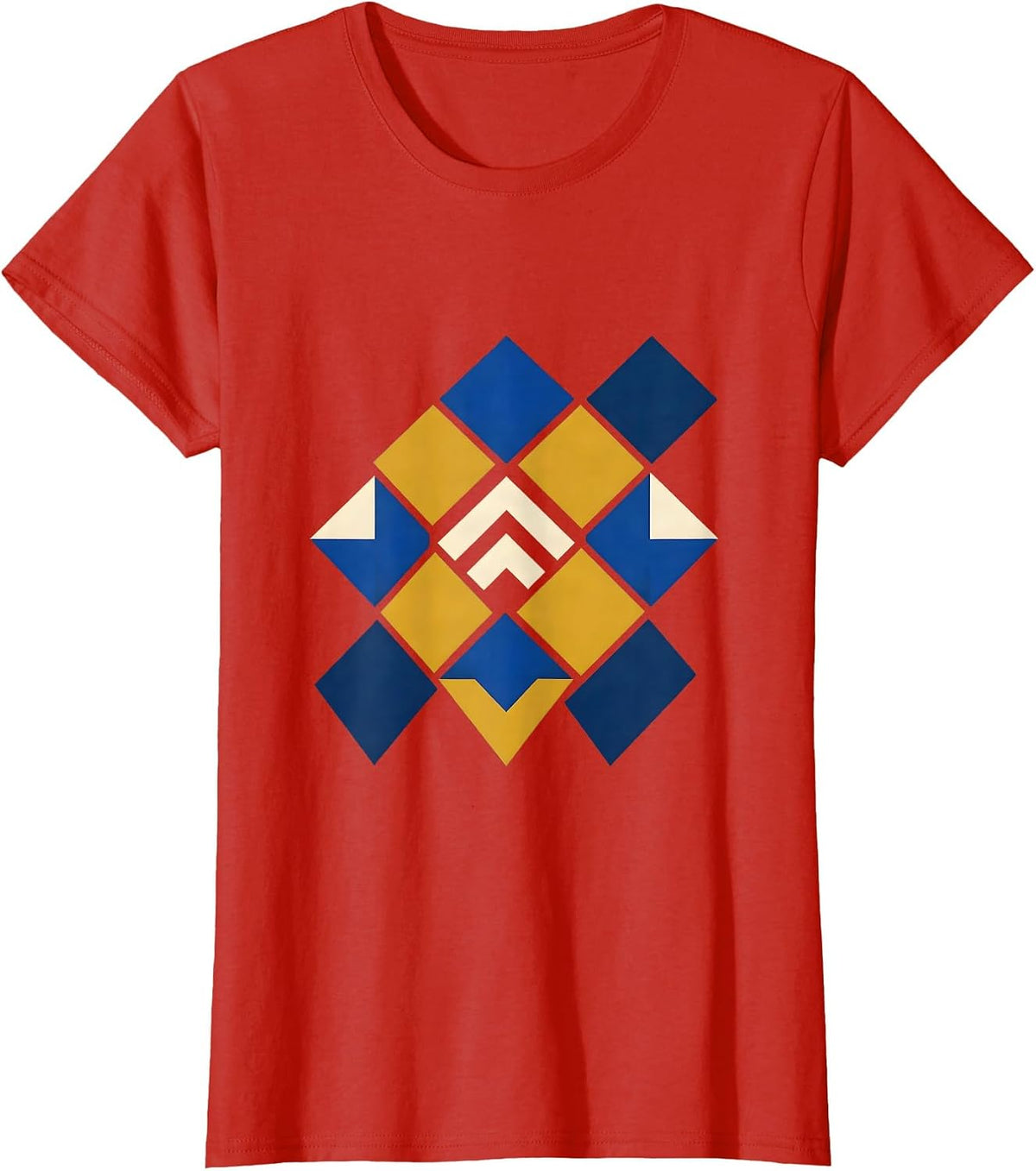 Chromosome Quilt Patchwork Down Syndrome Awareness Family T-Shirt - Red