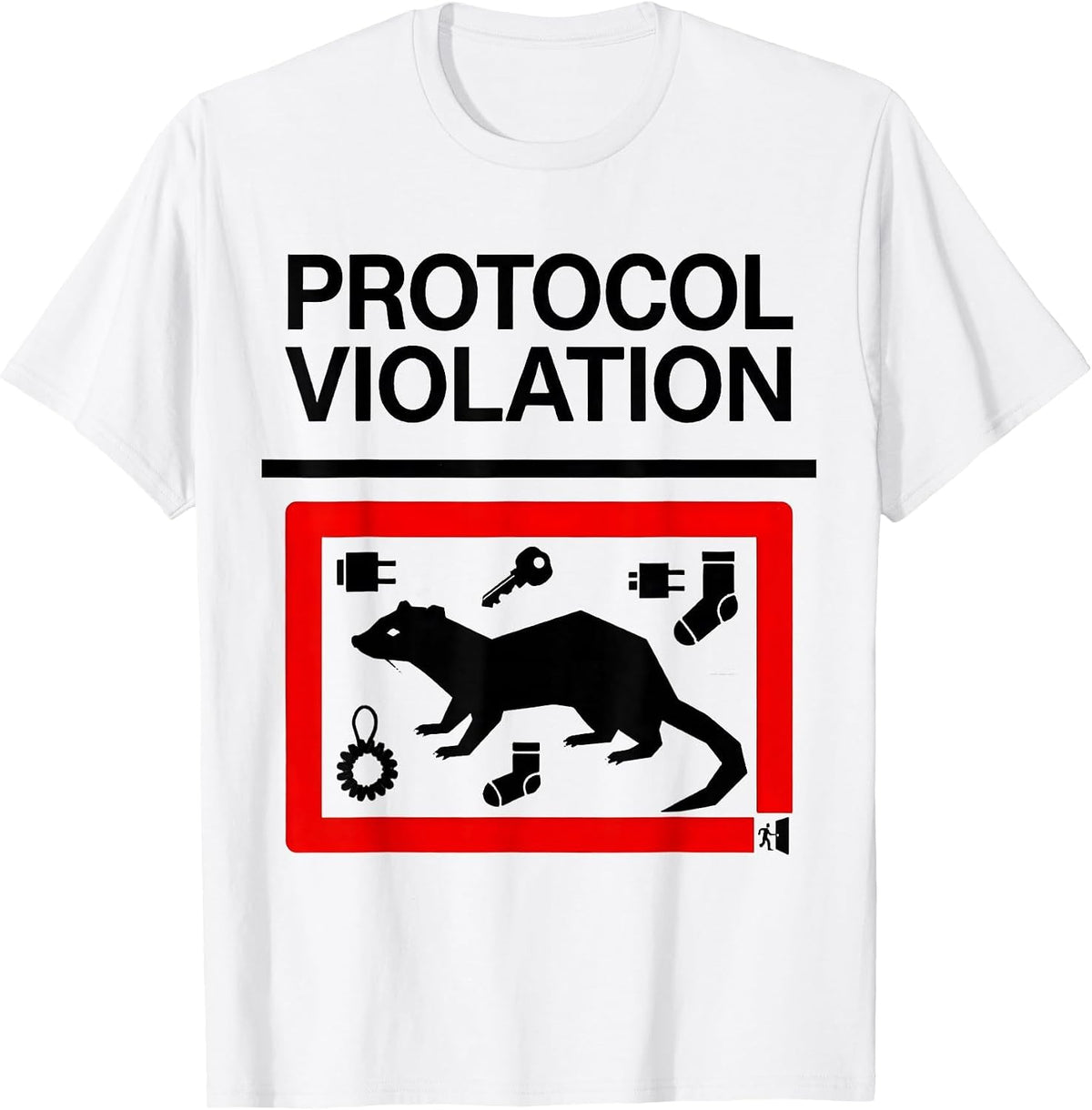 Men's Protocol Violation Ferret Owner Gift Funny Ferret Lover T-Shirt - White