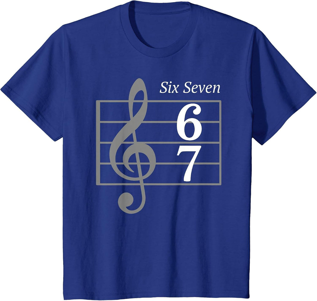 67 Meme Music Slang Musician Six Seven Funny Music Teacher T-Shirt - Royal Blue