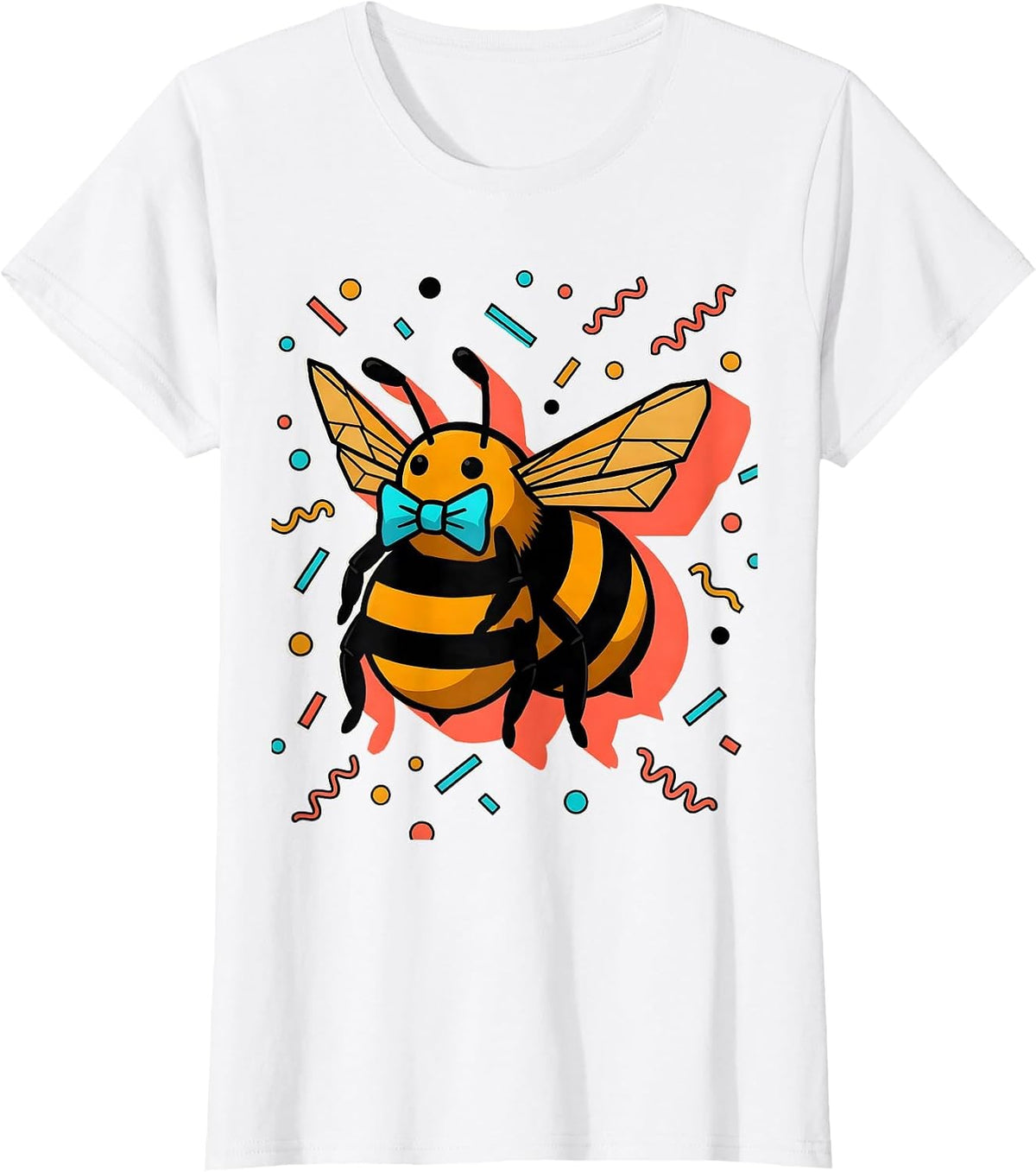 Dapper Bee in Tuxedo Bow Tie Autism Awareness T-Shirt - White