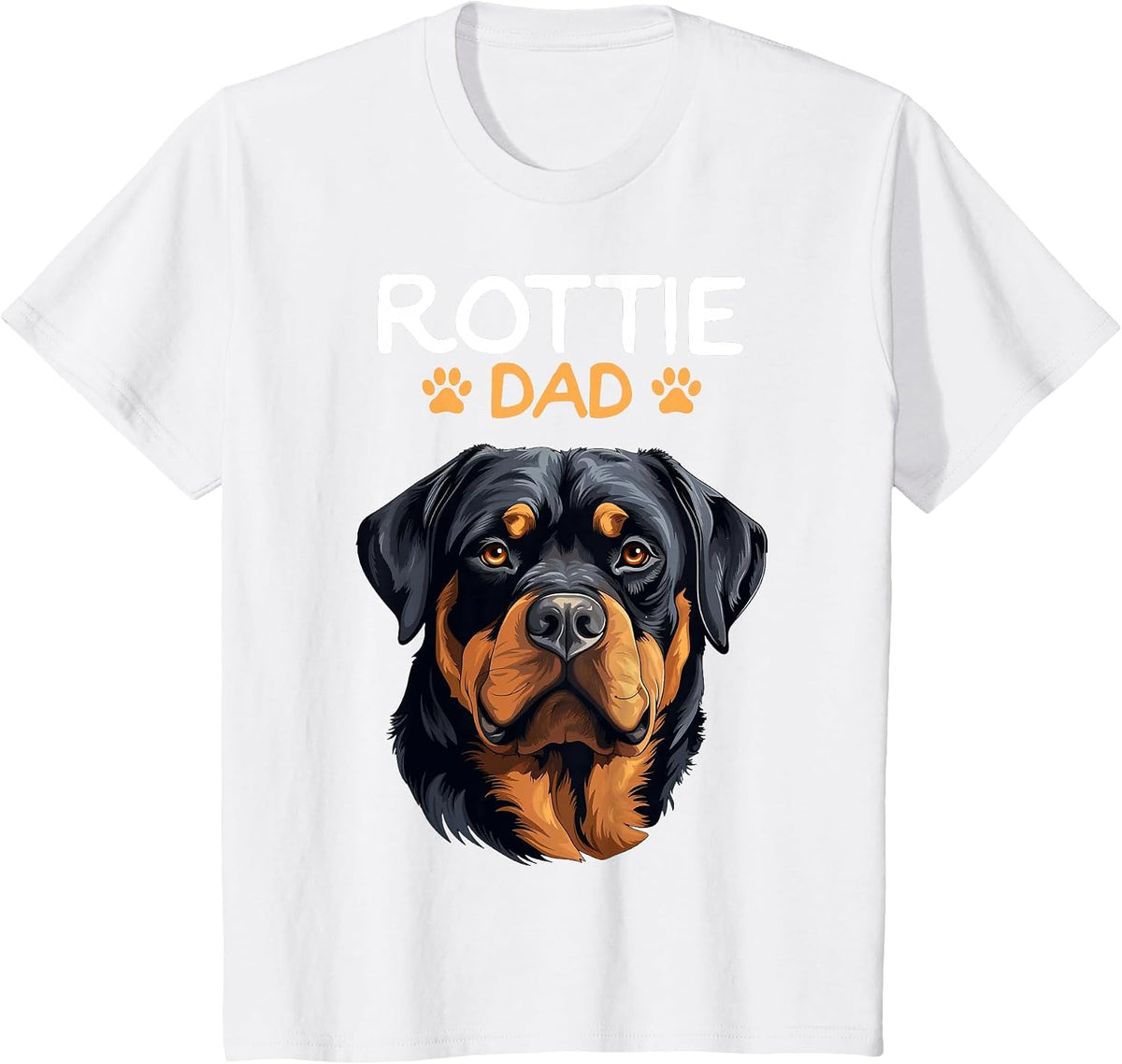 Rottie Dad Rottweiler Dog T-Shirt - White