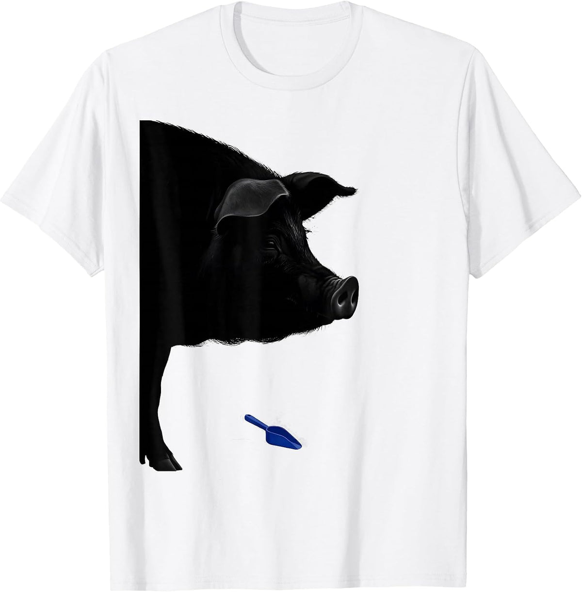 Men's Monumental Pet Pig Silhouette Funny Guinea Pig Lover T-Shirt - White