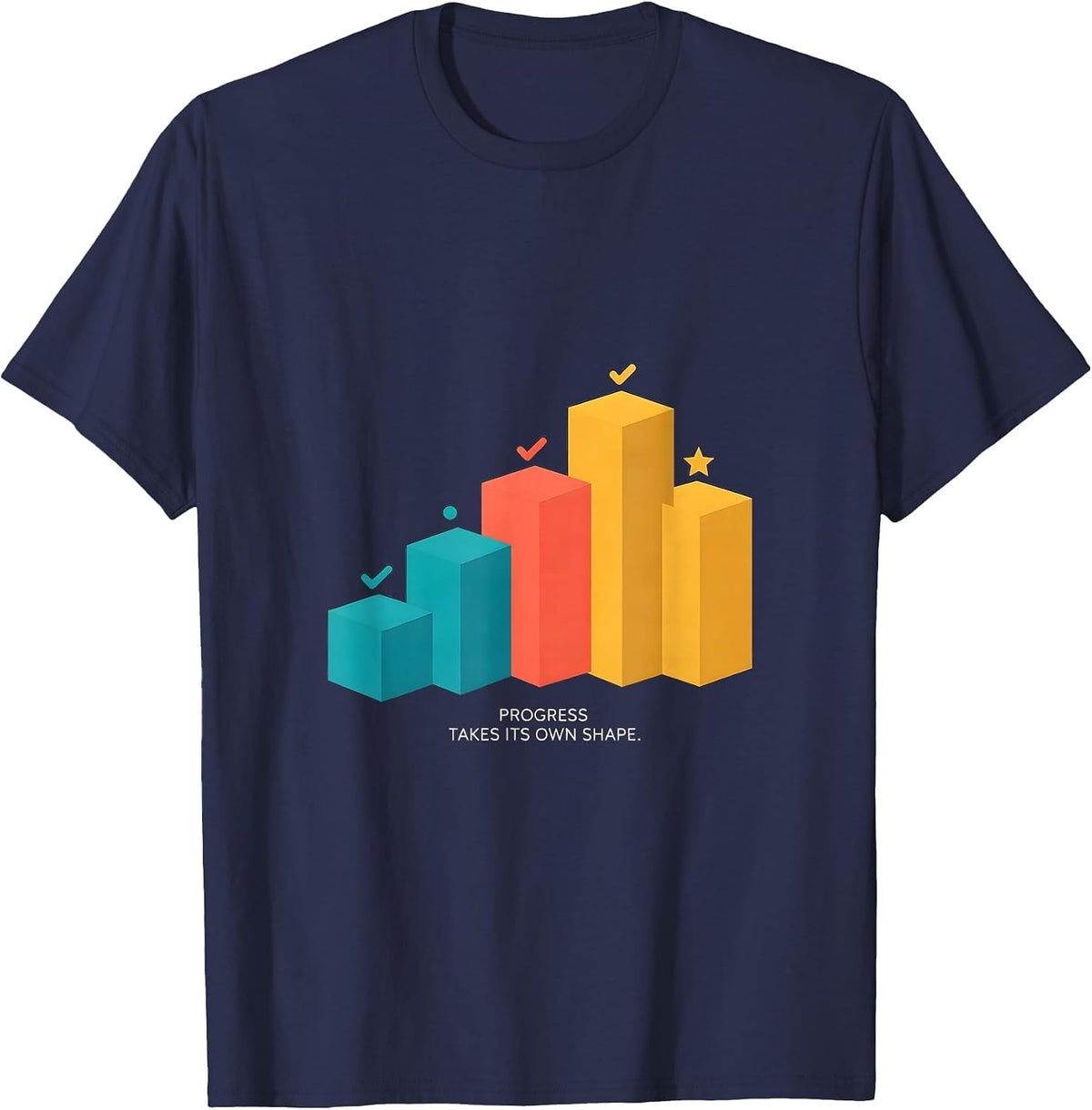 Men's Progress Takes Its Own Shape Special Education Teacher Sped T-Shirt - Navy Blue
