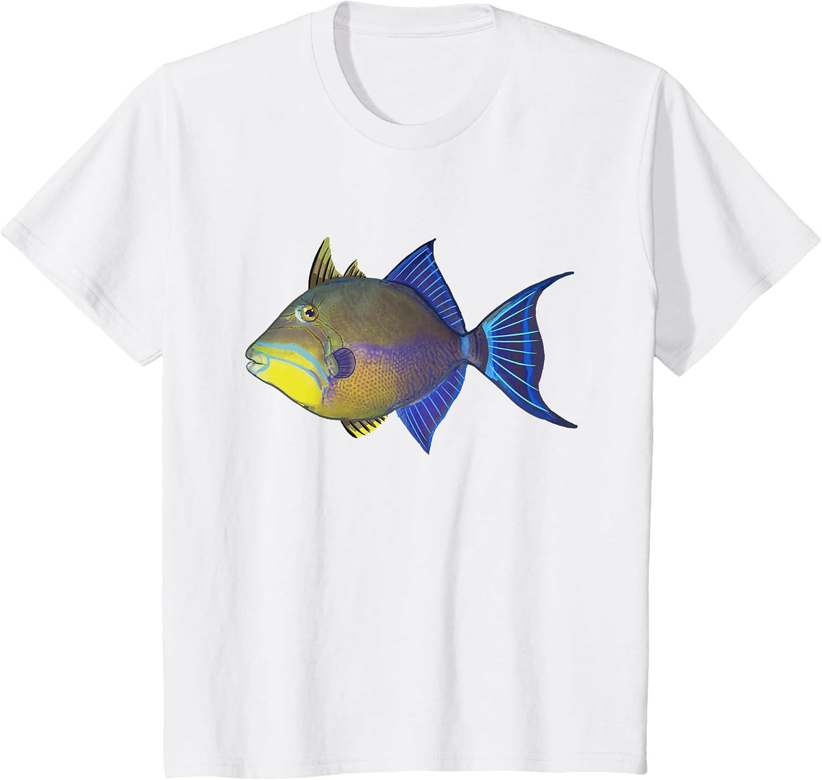 Queen Triggerfish Shirt | Triggerfish Fishing T-Shirt T-Shirt - White