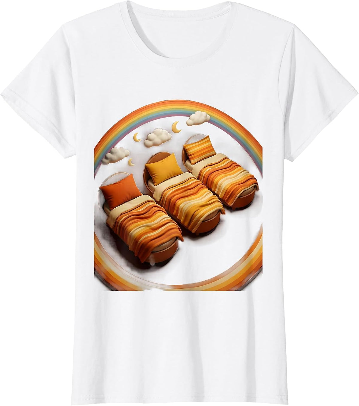 Women's Kindergarten Teacher Nap Time Cots Graphic T-Shirt - White