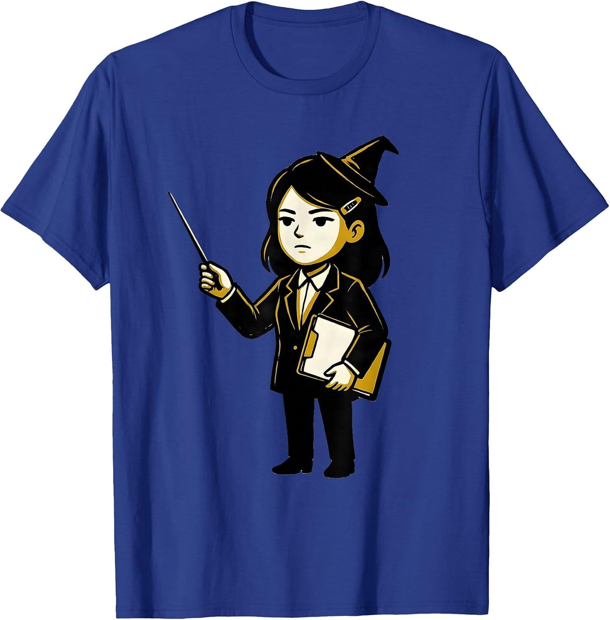 Music Teacher Halloween Costume Mascot Logo Funny T-Shirt - Royal Blue