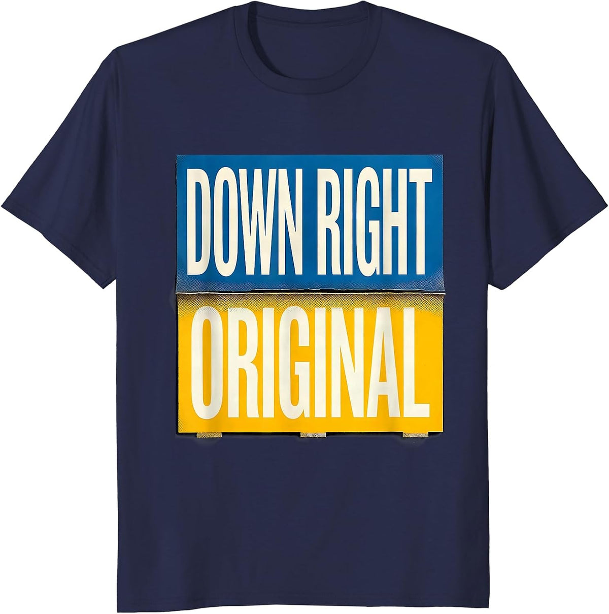 Men's Down Right Original Heartfelt Down Syndrome Awareness Family T-Shirt - Navy Blue