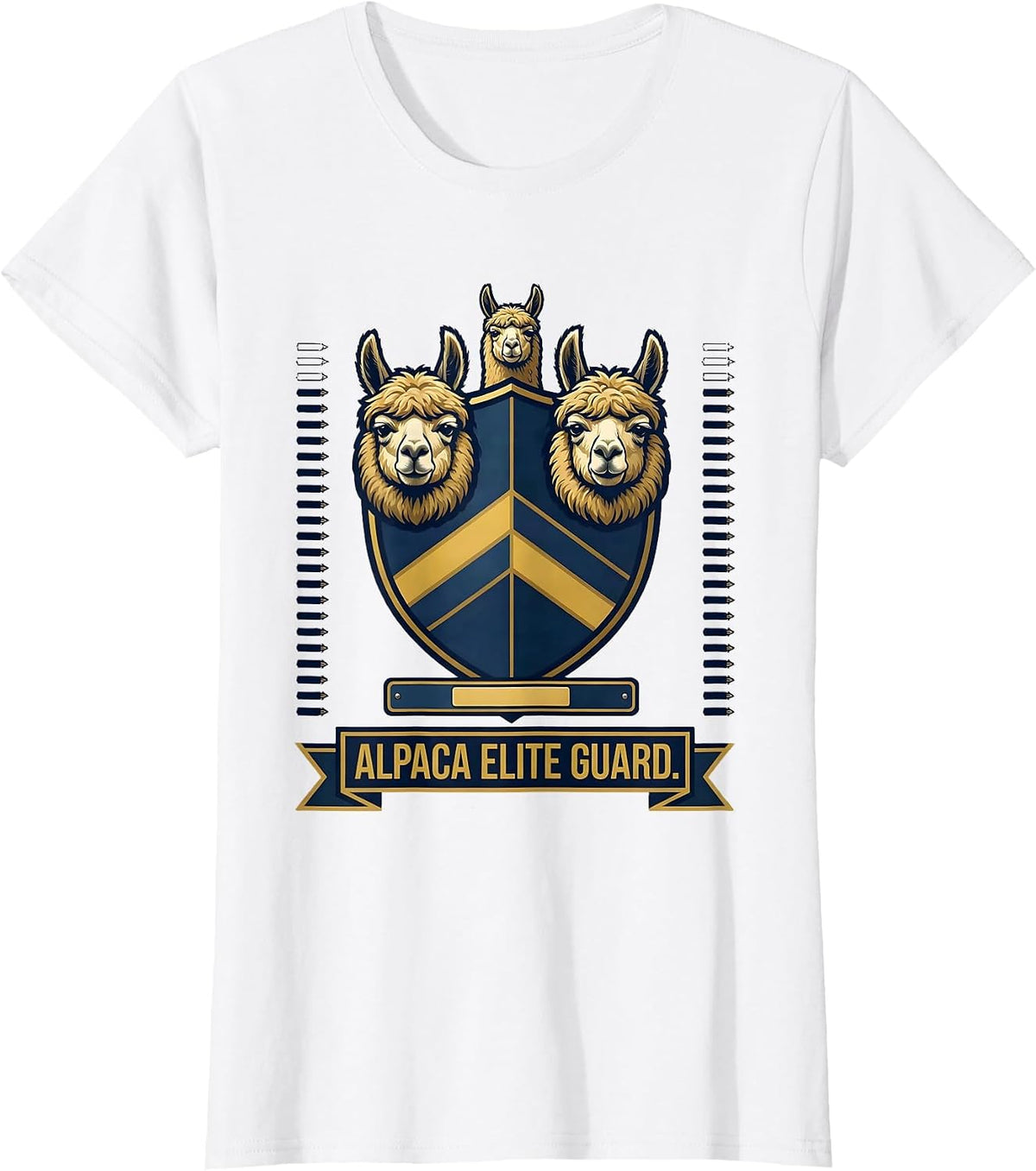 Women's Alpaca Elite Guard Funny Alpaca Lover Animal Humor Gift T-Shirt - White