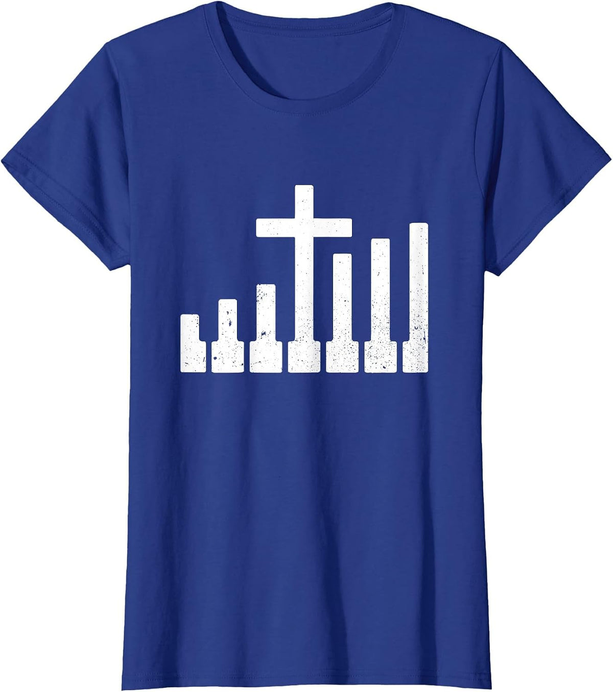 Christian Piano Player Piano Teacher Keyboard Instrument T-Shirt - Royal Blue