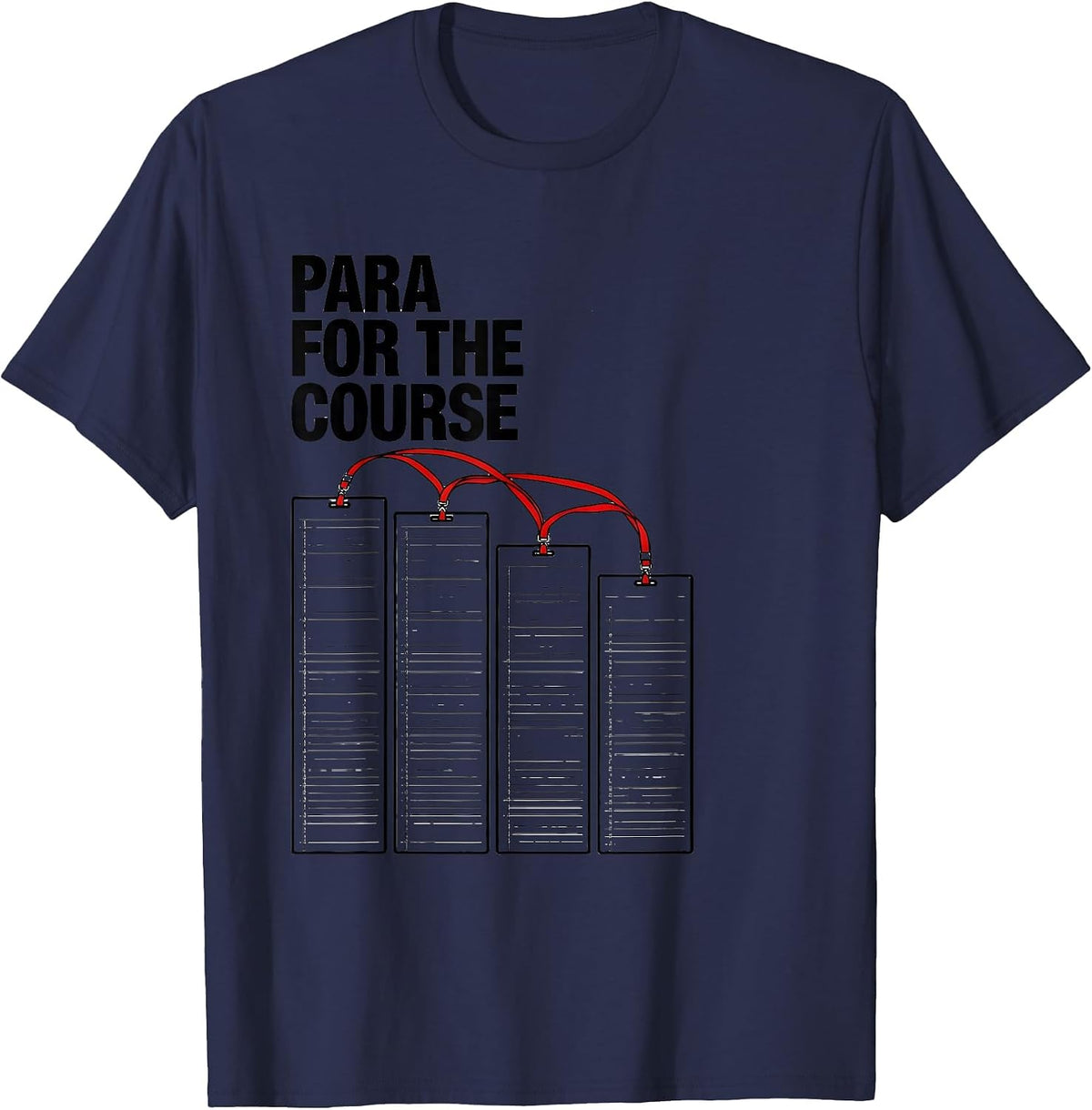 Para For The Course Funny Paraprofessional SPED Teacher Aide T-Shirt - Navy Blue