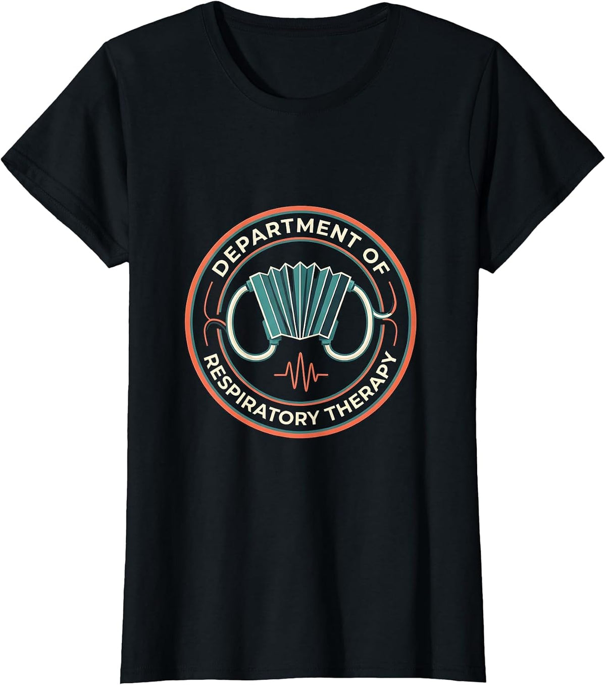 Women's Department of Respiratory Therapy Funny RT Care Week T-Shirt - Black