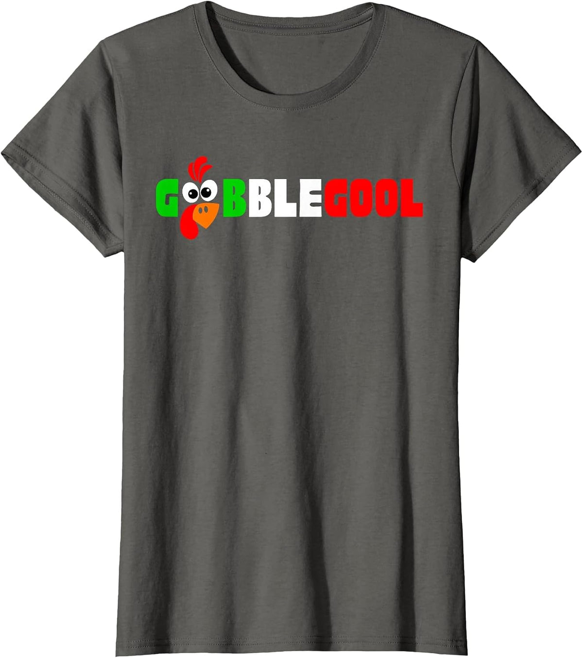 Retro Gobblegool Turkey Day Thanksgiving Parody Men Women T-Shirt - Asphalt Grey