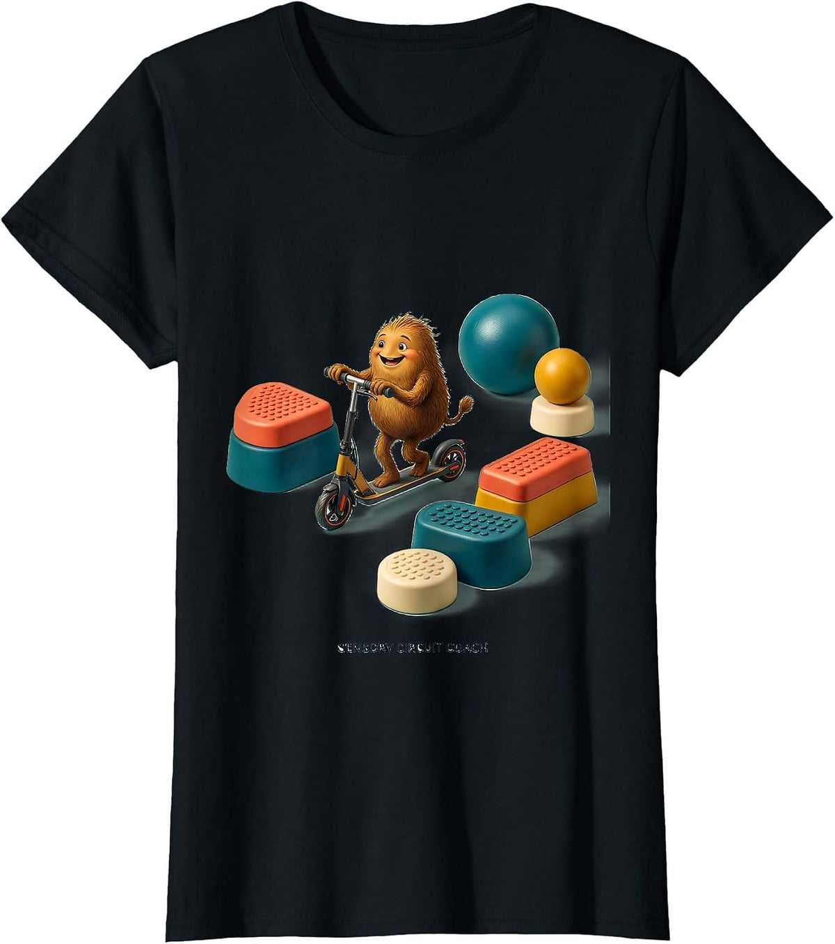 Sensory Circuit Coach Playful Occupational Therapy Sensory T-Shirt - Black