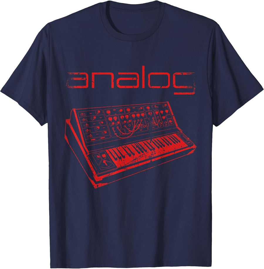 Modular Synthesizer Acid Analog T-Shirt - Navy Blue