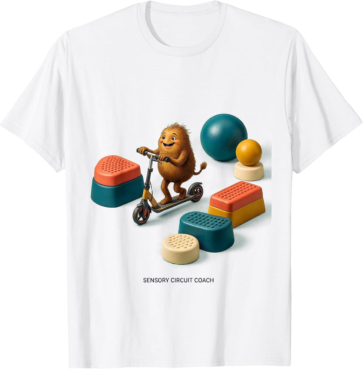 Sensory Circuit Coach Playful Occupational Therapy Sensory T-Shirt - White