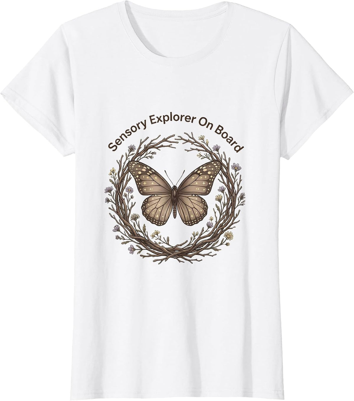 Women's Sensory Explorer On Board Autism Awareness Design T-Shirt - White