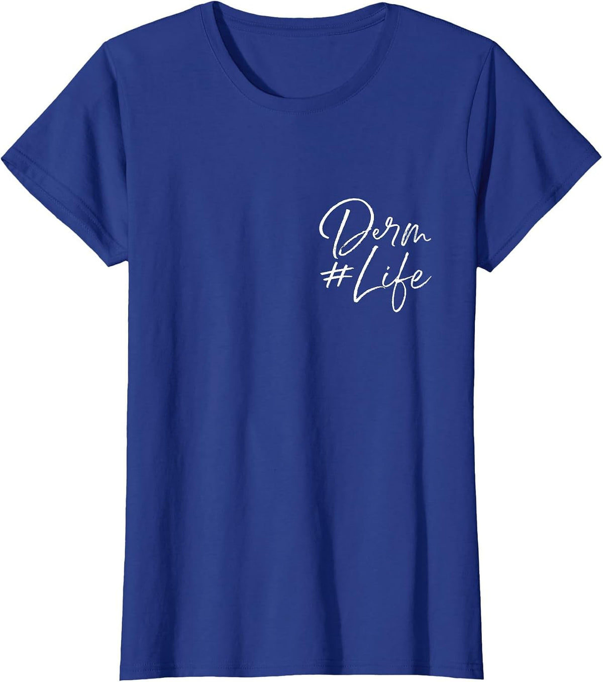 Derm Life Pocket Dermatology Cosmetic Dermatologist T-Shirt - Royal Blue