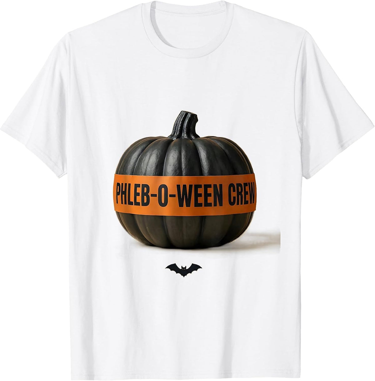 Men's Phleb-O-Ween Crew Funny Medical Halloween Crew Phlebotomist T-Shirt - White