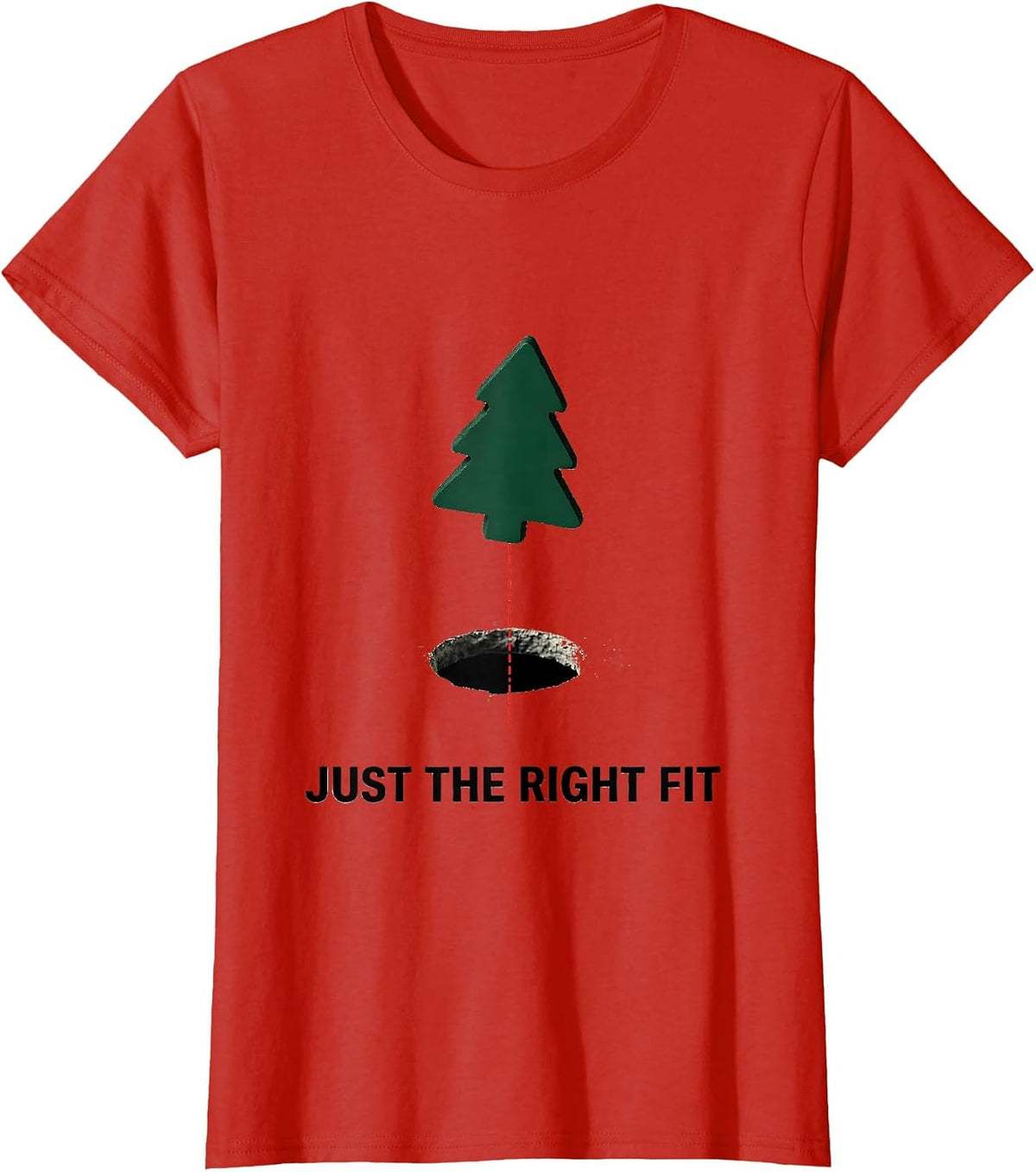 Just The Right Fit Occupational Therapy Christmas Workplace T-Shirt - Red