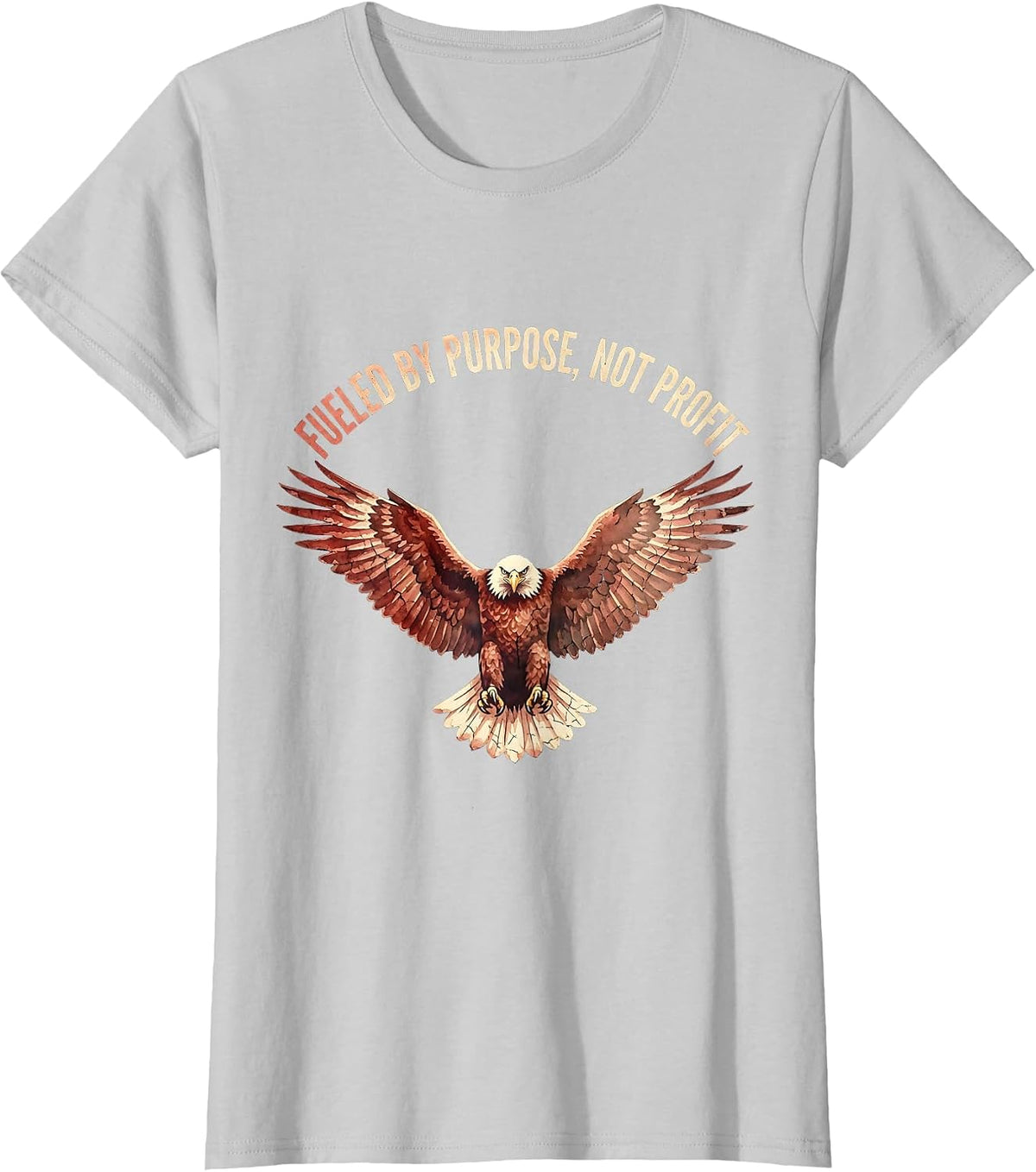 Fueled By Purpose Not Profit Social Worker Design T-Shirt - Silver Grey
