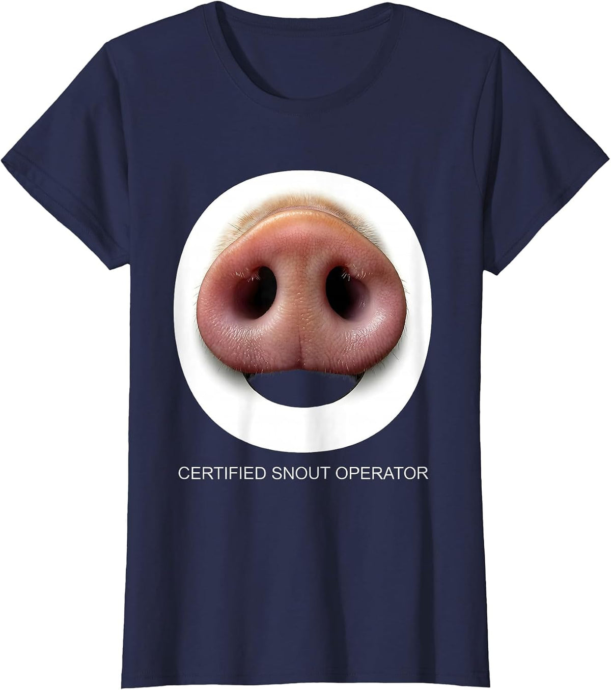 Women's Certified Snout Operator Funny Guinea Pig Lover Pet T-Shirt - Navy Blue