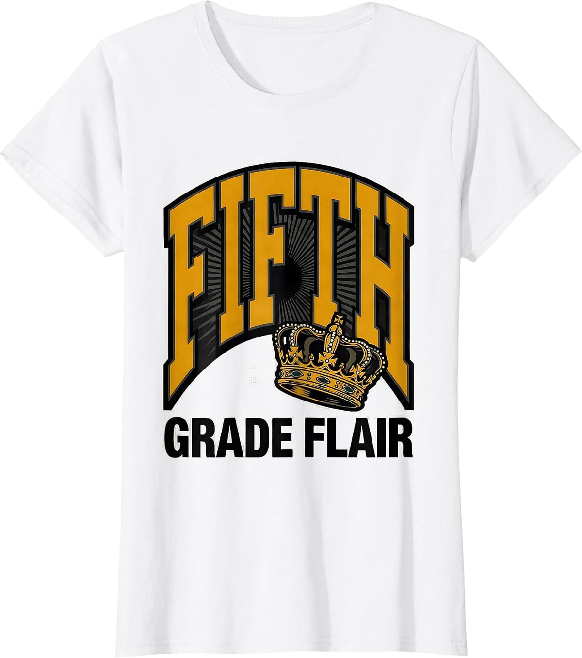 Fifth Grade Flair Retro Fifth Grade Back To School 5th Grade T-Shirt - White