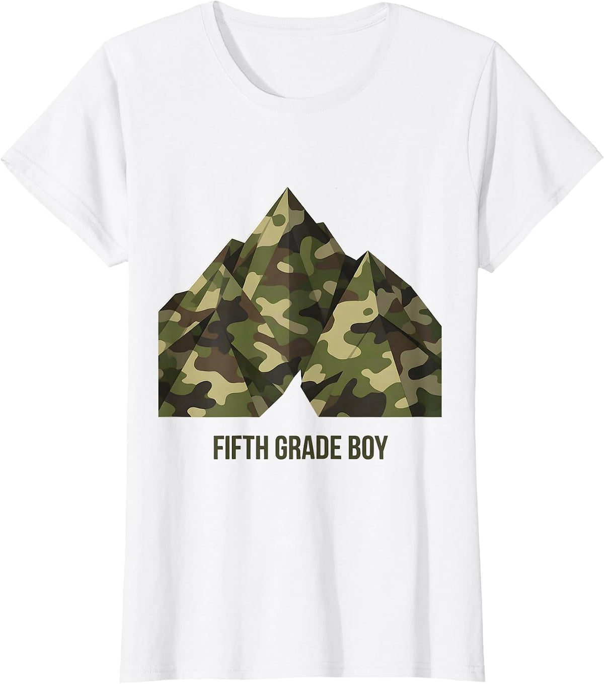 Fifth Grade Boy Camo Back To School Boys Teachers T-Shirt - White