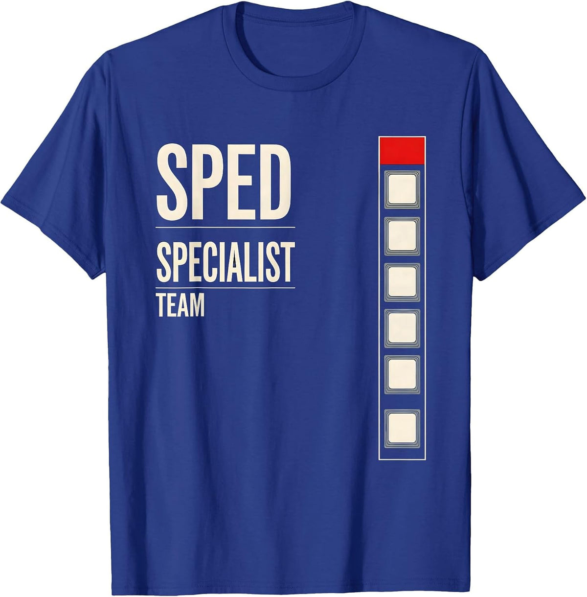 Men's SPED Specialist Team Retro Special Education Teacher Squad T-Shirt - Royal Blue