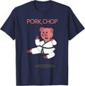 Pork Chop - Funny Pig Karate Pun T-Shirt T-Shirt - Navy Blue