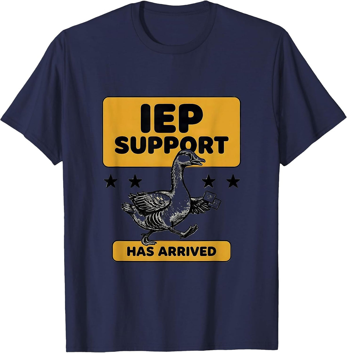 Men's IEP Support Has Arrived Funny Special Education Teacher Sped T-Shirt - Navy Blue