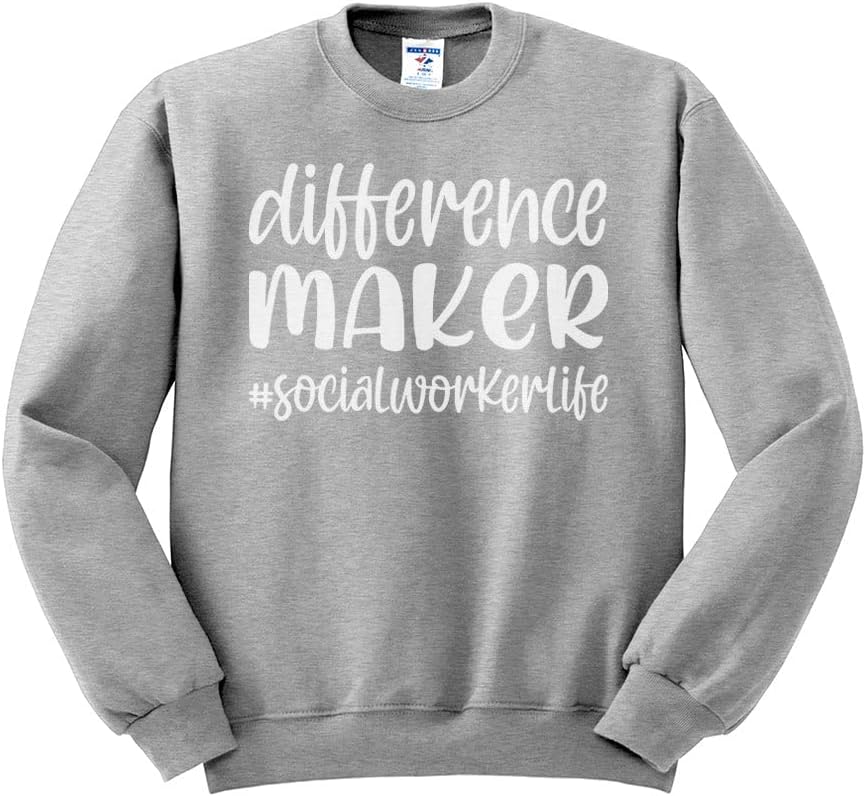 Difference Maker Social Worker Sweatshirt Unisex - Grey