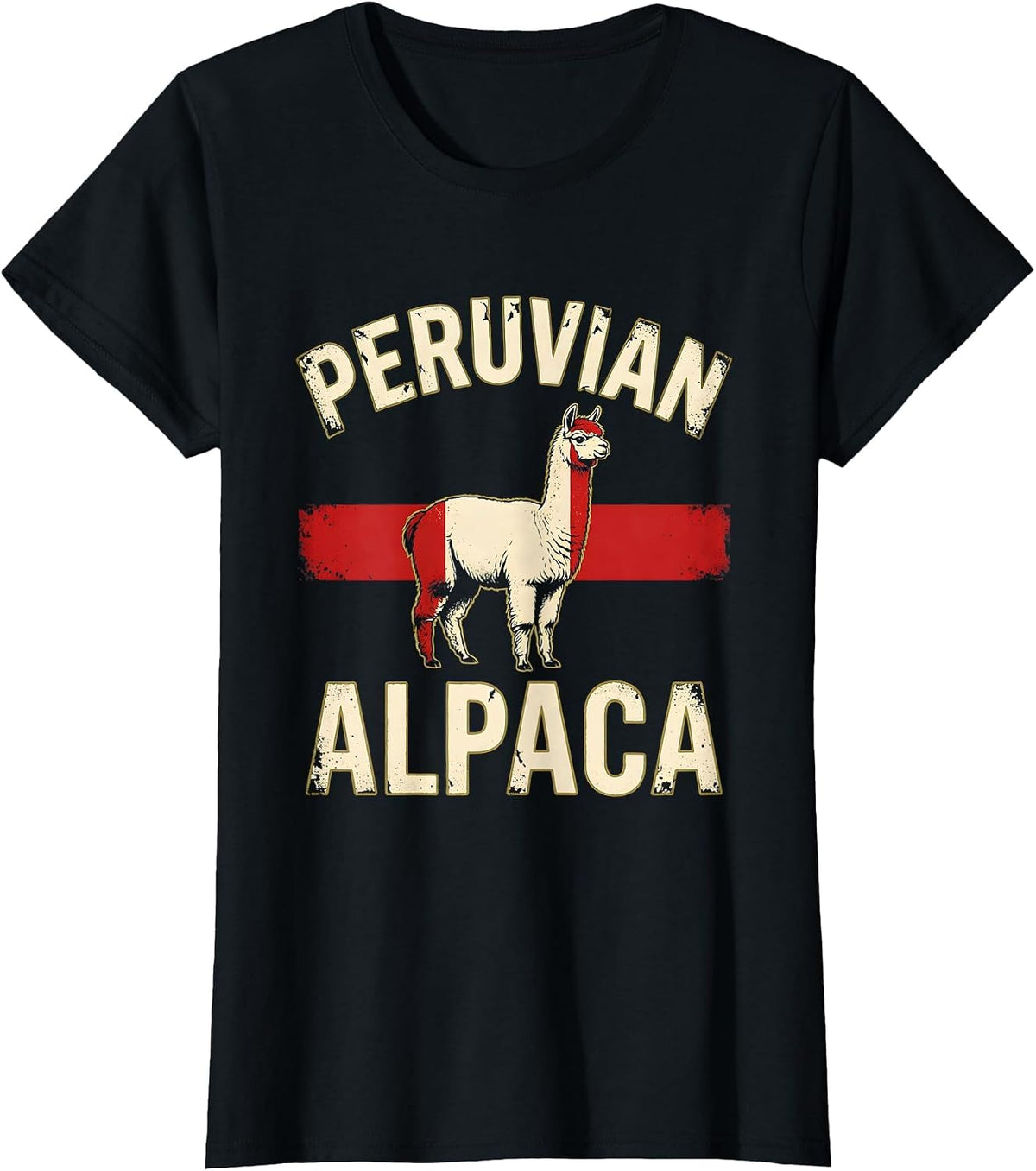 Peruvian Alpaca Heavy Condensed Athletic Peruvian Heritage T-Shirt - Black