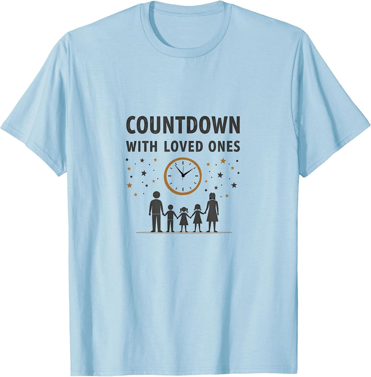 Countdown Celebrating 60 Years With Loved Ones New Year Design T-Shirt - Baby Blue