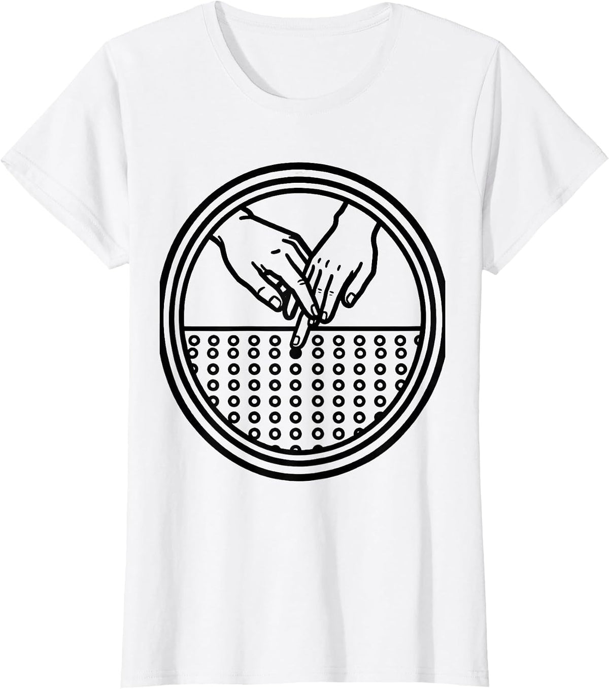 Occupational Therapy Pegboard Hand Guidance Tee T-Shirt - White