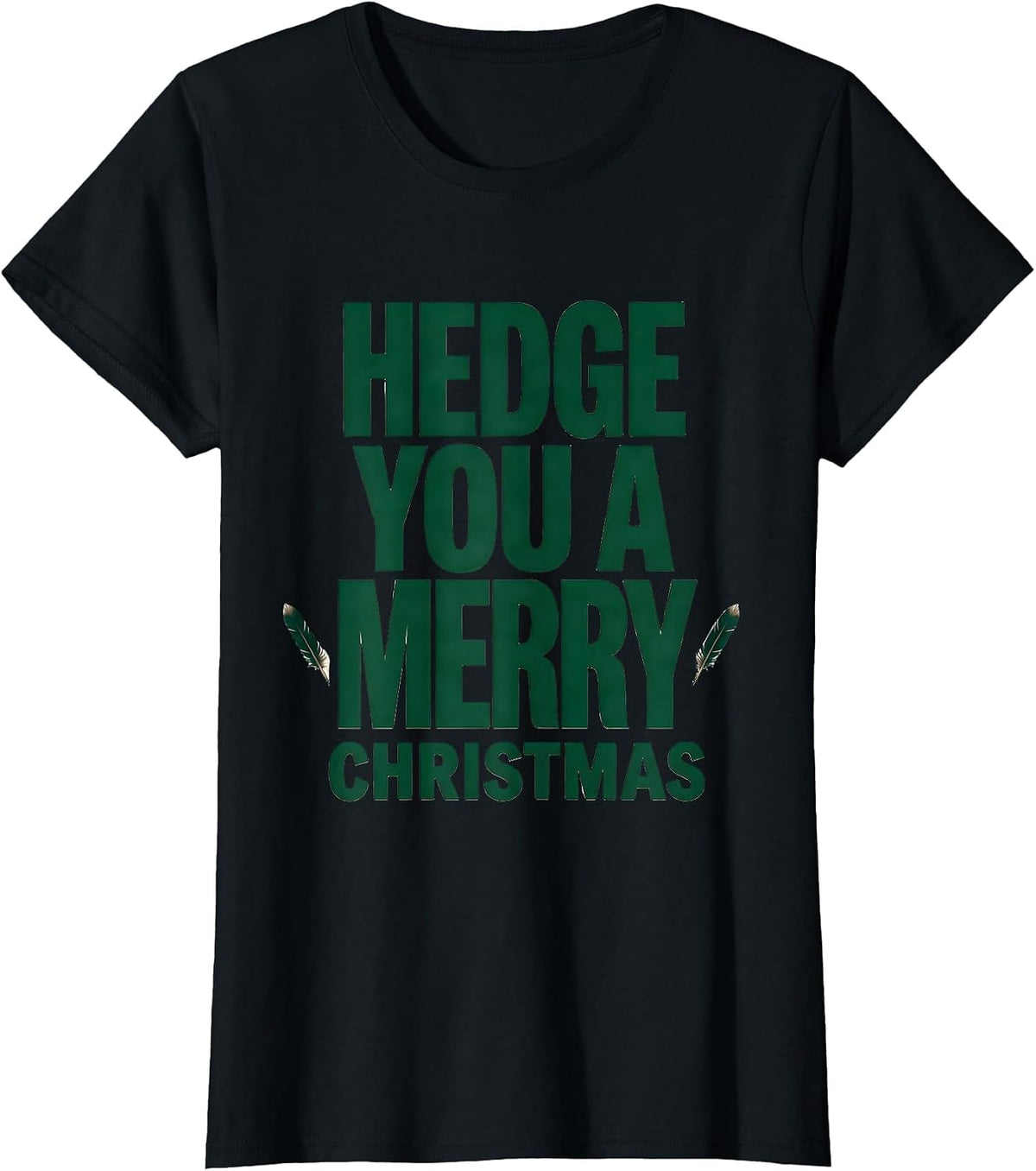 Women's Hedge You A Merry Christmas Cute Hedgehog Lover Funny T-Shirt - Black