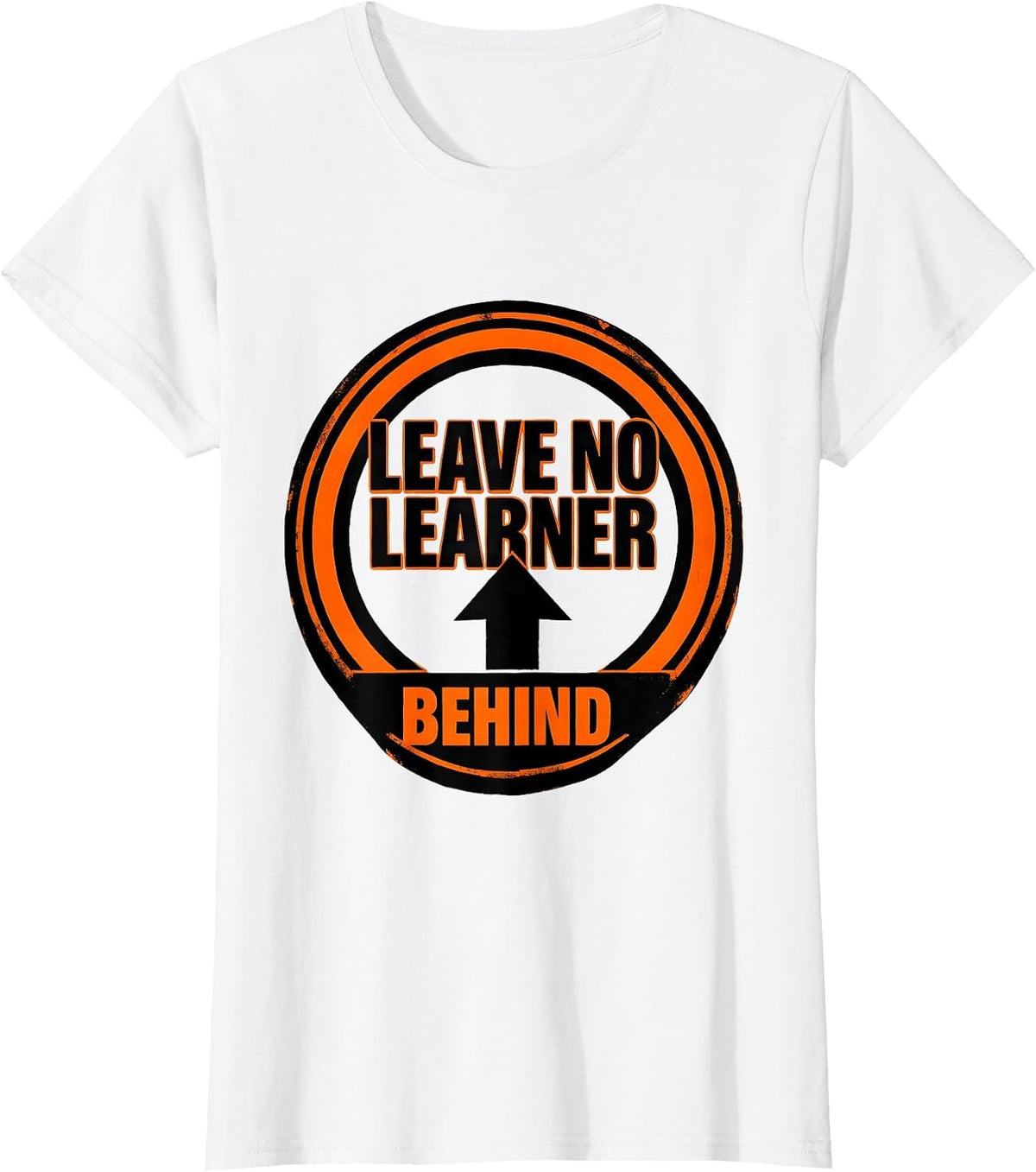 Leave No Learner Behind Special Education Design T-Shirt - White