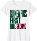 Women's Guinea Pigs First, Tree Second Funny Guinea Pig Christmas T-Shirt - White