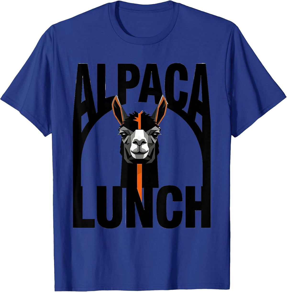 Alpaca Lunch Brutalist Graphic Funny Alpaca Lover Gift T-Shirt - Royal Blue
