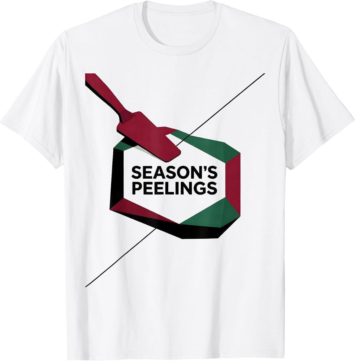 Men's Season's Peelings Editorial Conceptual Esthetician T-Shirt - White