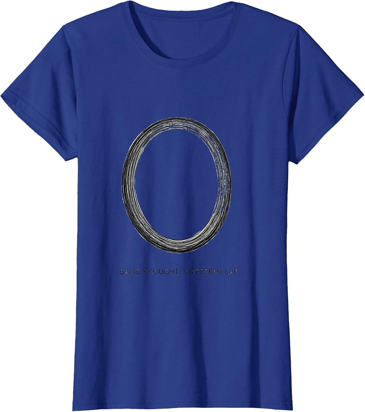 Women's Same Thought Different Lap Minimalist Mental Health T-Shirt - Royal Blue