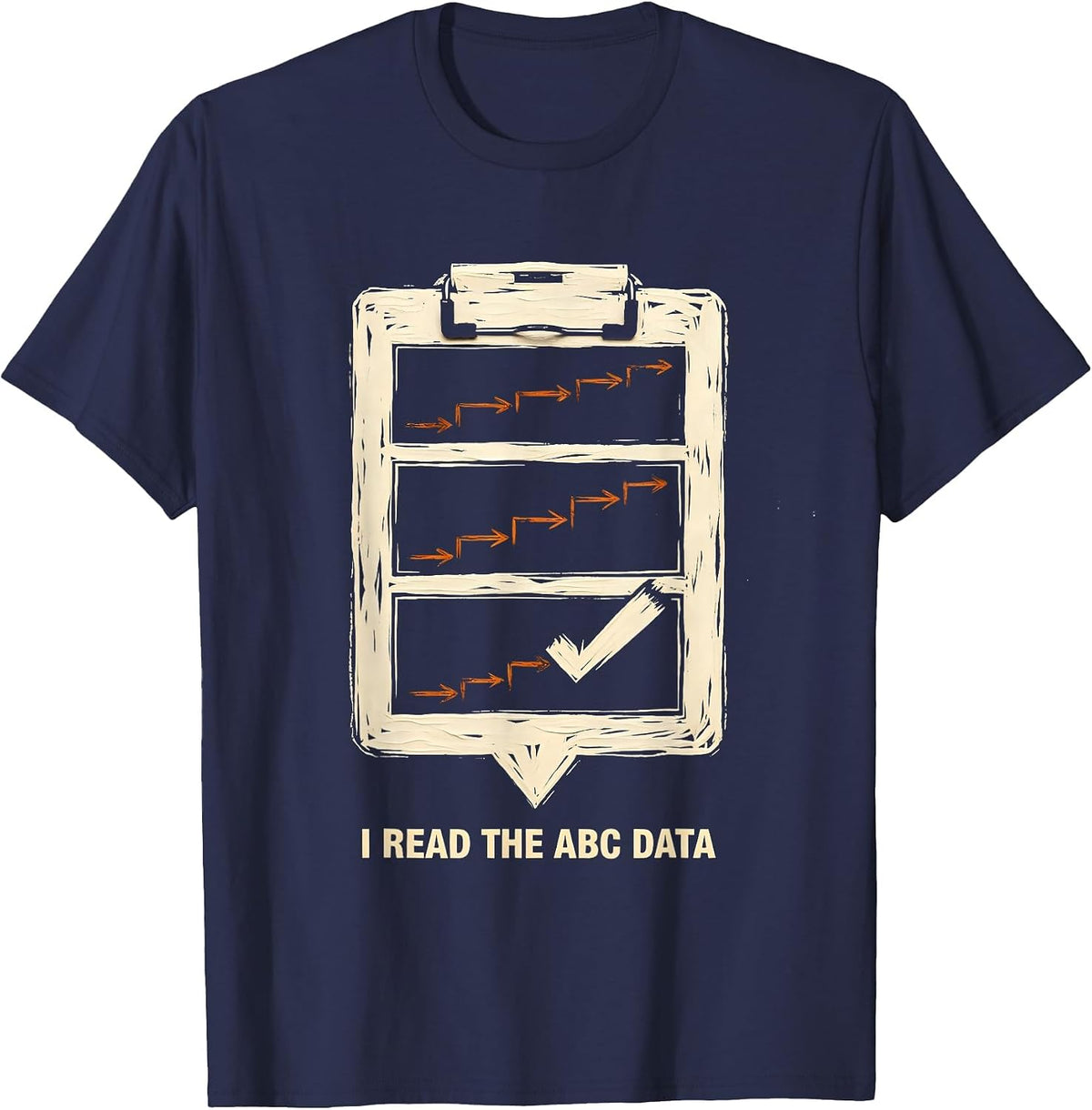 I Read The ABC Data Funny Special Education Teacher Sped T-Shirt - Navy Blue