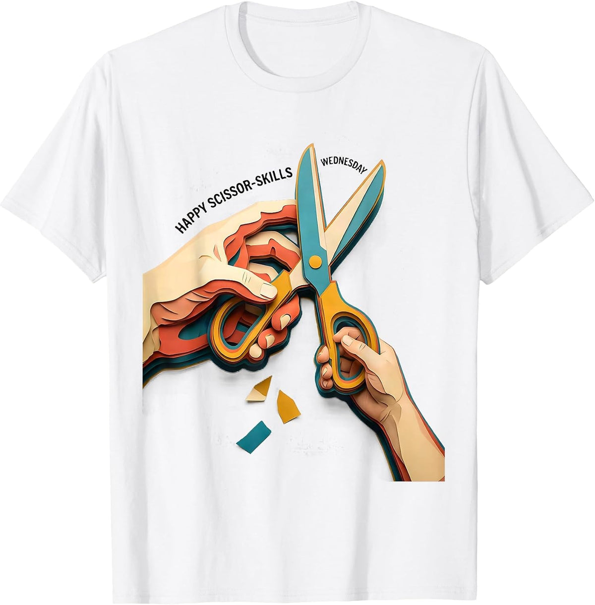 Men's Happy Scissor-Skills Wednesday Occupational Therapy OT T-Shirt - White