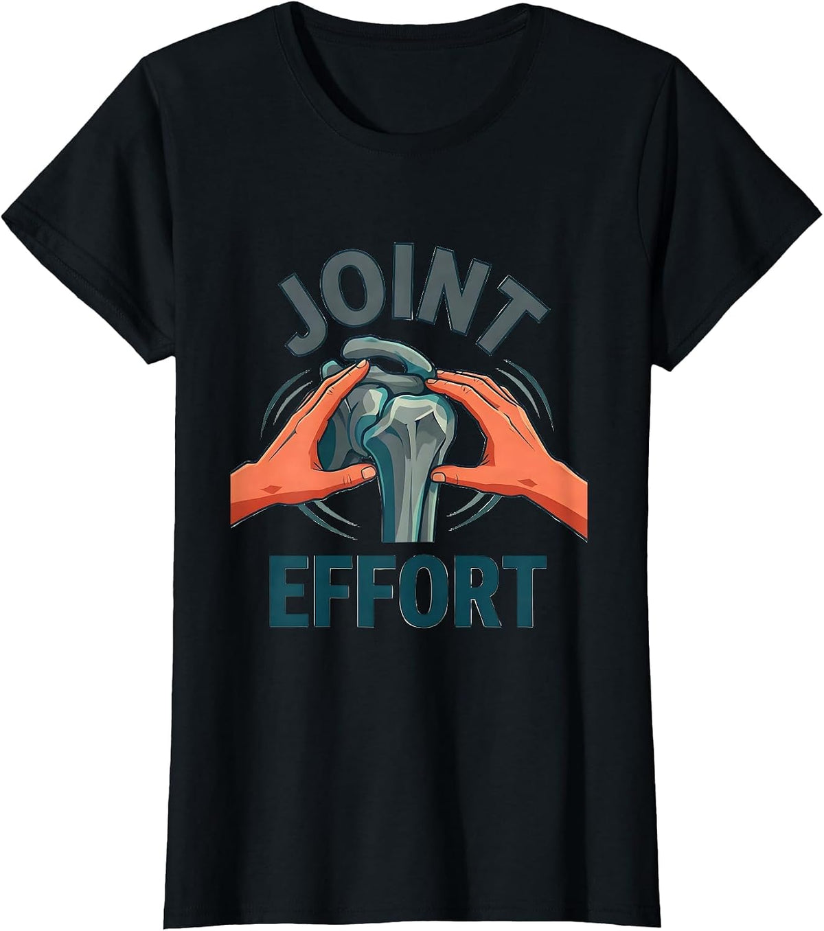 Women's Joint Effort Funny Massage Therapist Chiropractor T-Shirt - Black