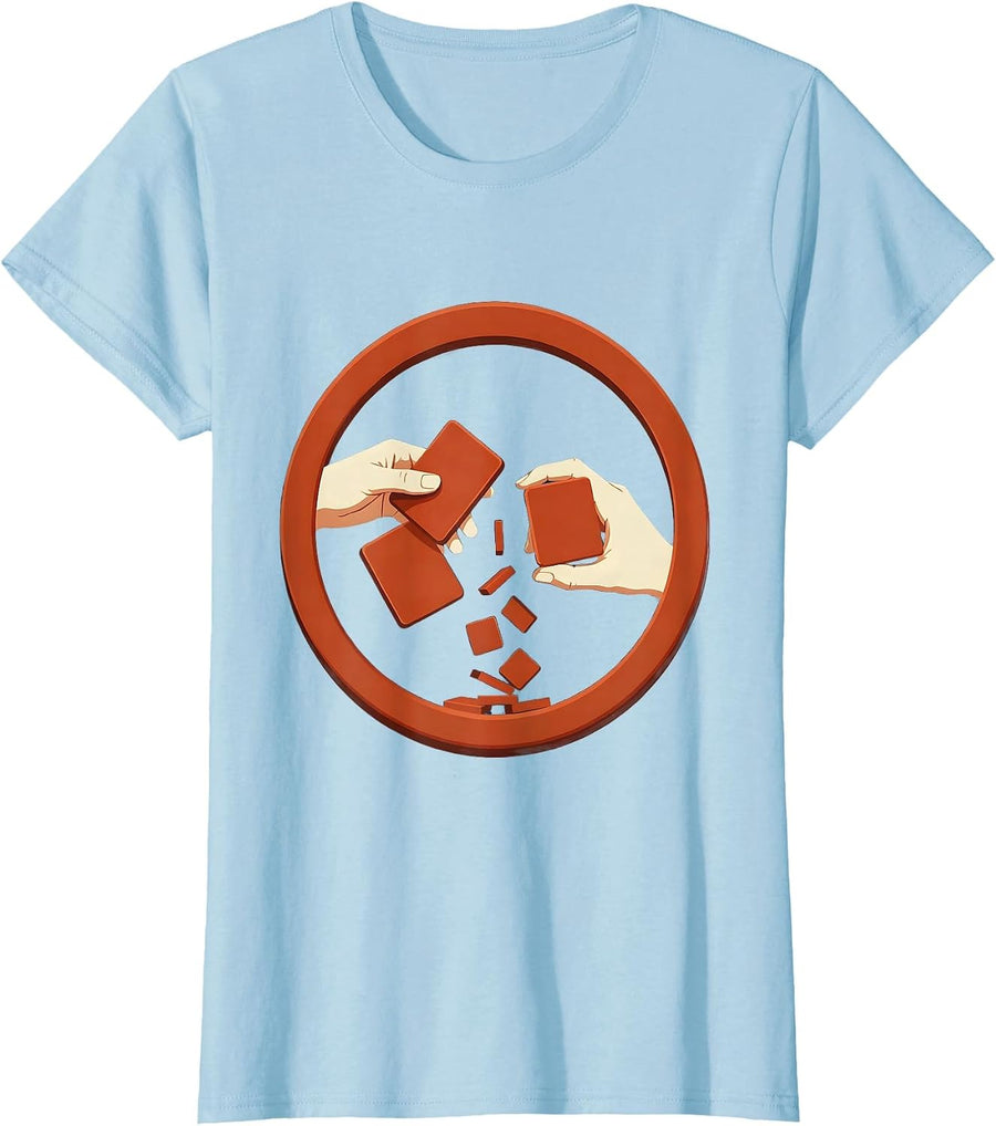 Women's Dyslexia Awareness Jumbled Letters Illustration T-Shirt - Baby Blue