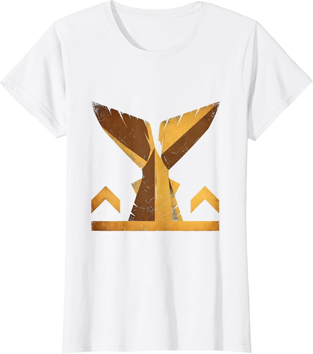 Women's Alaska Halibut Tail Ocean Surface Graphic T-Shirt - White