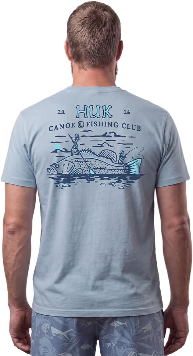 HUK Mens Fishing Graphic Tee, Performance Short Sleeve, Quick-Dry - 3X-Large Camp Vibes - Reefline
