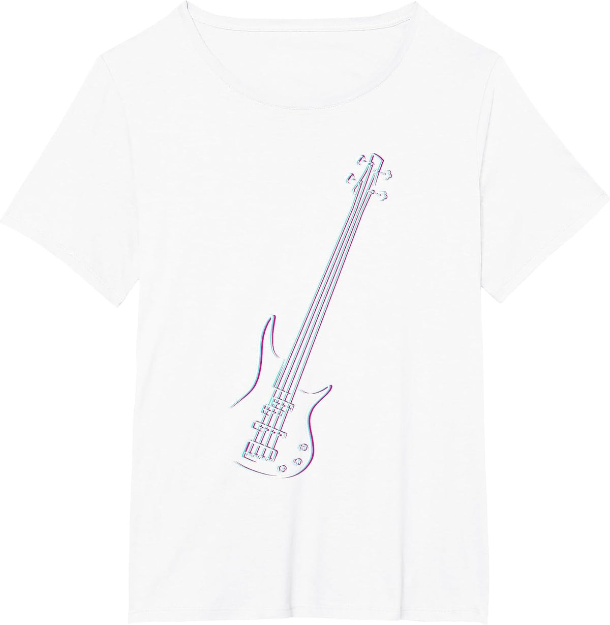 Bass Guitar Musical Instrument Bassist T-Shirt - White